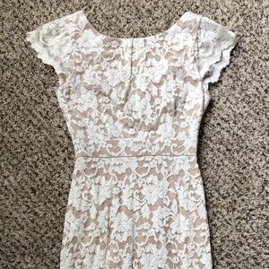 ABS Allen Schwartz white lace dress